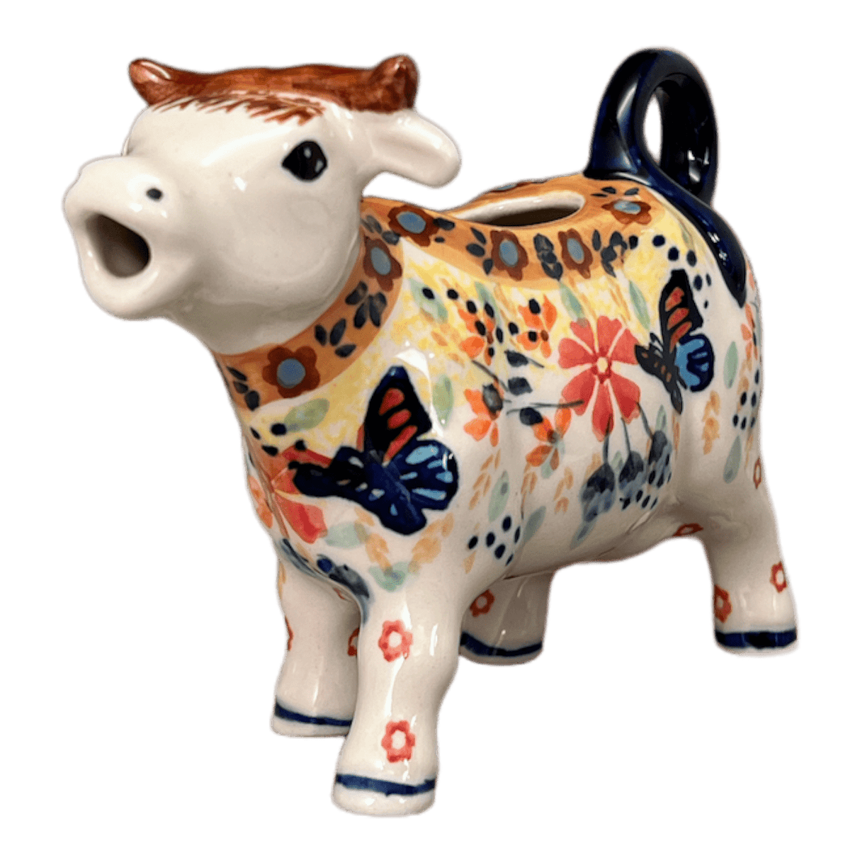 Creamer, Cow, 4 oz in "Butterfly Bliss" by Manufaktura | D081S-WK73