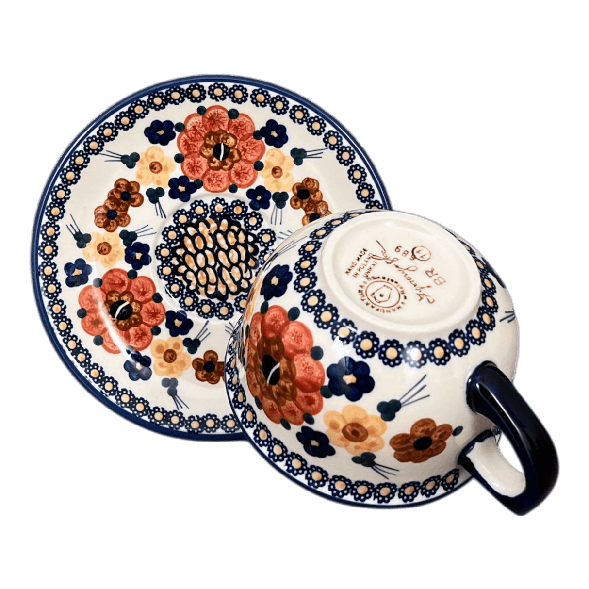Cup & Saucer, 10 oz Canadian in "Bouquet in a Basket" by Manufaktura | F036S-JZK