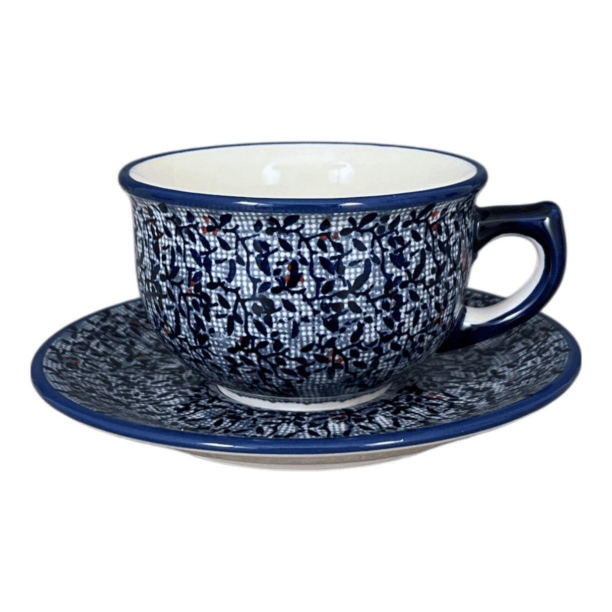 Cup & Saucer, 10 oz Canadian in "Twilight Berries" by Manufaktura | F036U-GP14