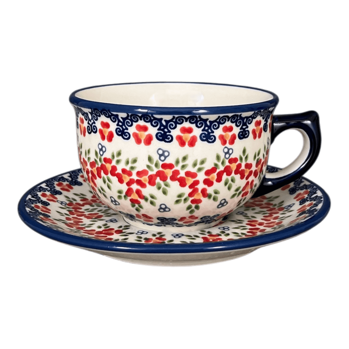 Cup & Saucer, 10 oz Canadian in "Ring Around the Rosie" by Manufaktura | F036U-P321