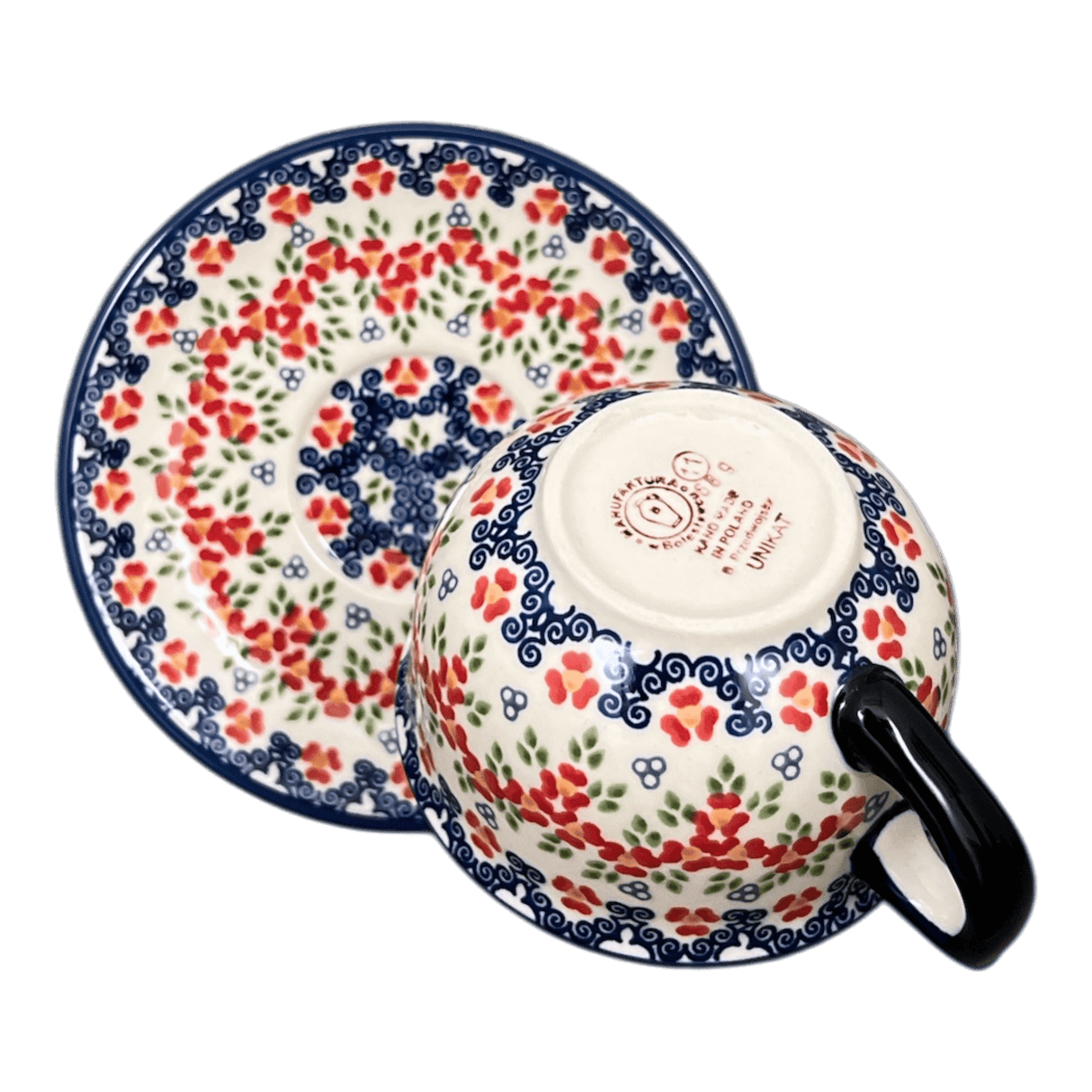Cup & Saucer, 10 oz Canadian in "Ring Around the Rosie" by Manufaktura | F036U-P321