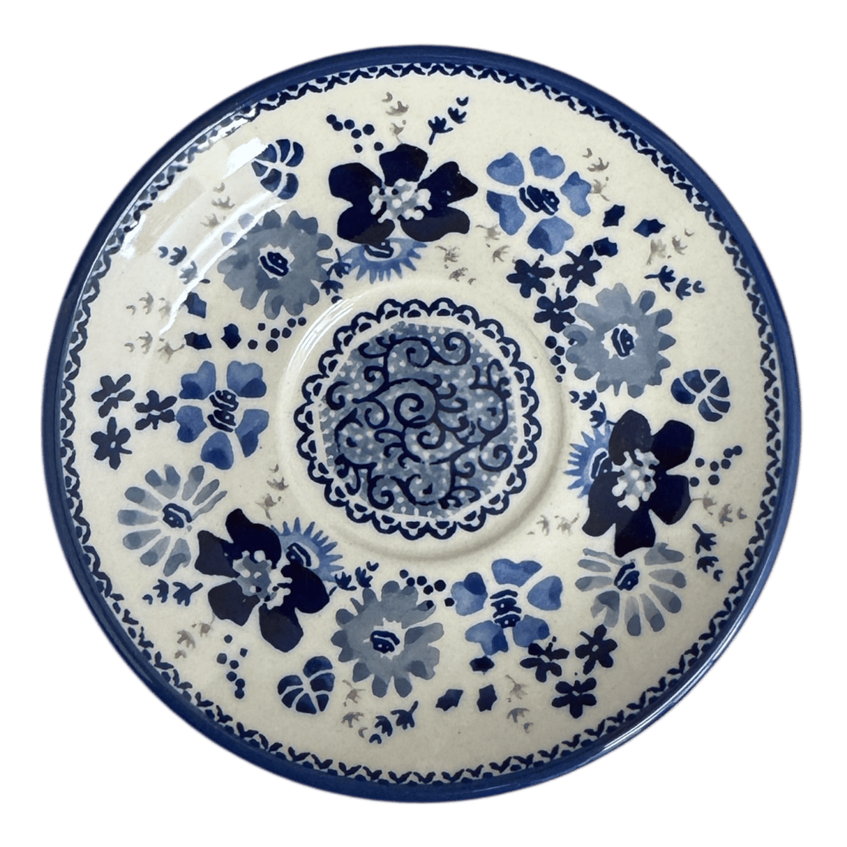 Cup & Saucer, 7 oz in "Blue Life" by Manufaktura | F043S-EO39