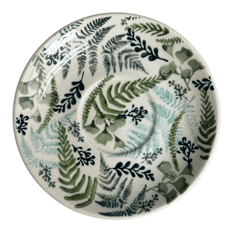 Cup & Saucer, 7 oz in "Scattered Ferns" by Manufaktura | F043S-GZ39