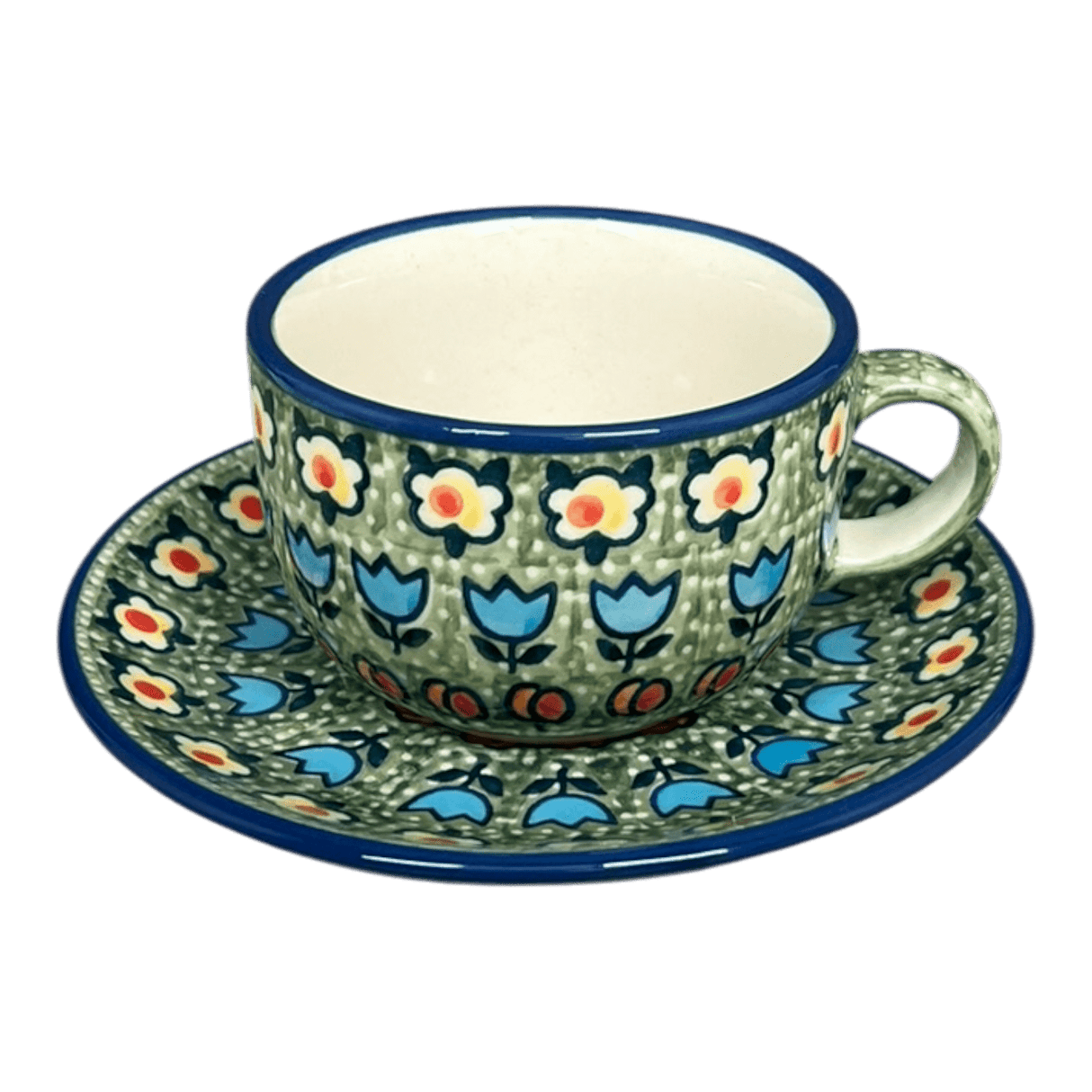 Cup & Saucer, 7 oz in "Amsterdam" by Manufaktura | F043S-LK