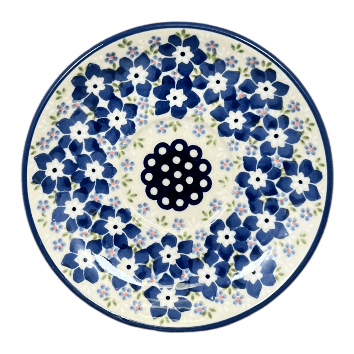 Cup & Saucer, 7 oz in "Forget Me Not Bouquet" by Manufaktura | F043S-PS28