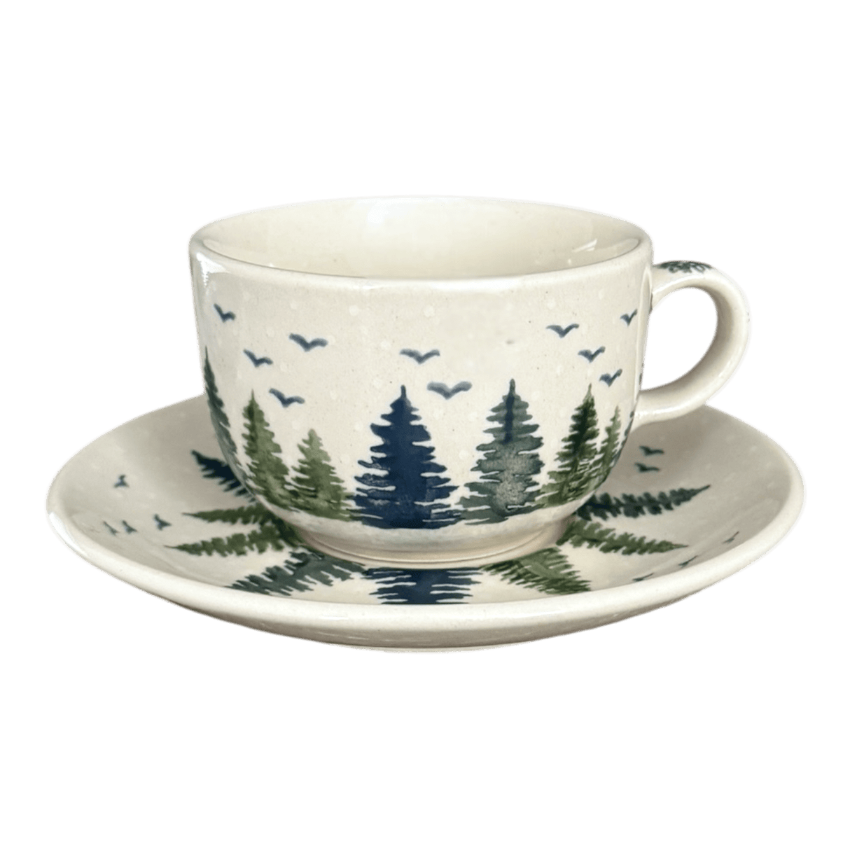 Cup & Saucer, 7 oz in "Pine Forest" by Manufaktura | F043S-PS29