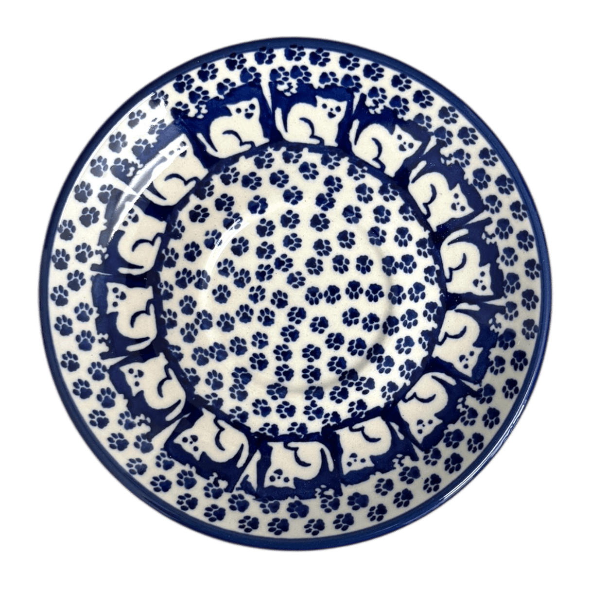 Cup & Saucer, 7 oz in "Kitty Cat Path" by Manufaktura | F043T-KOT6