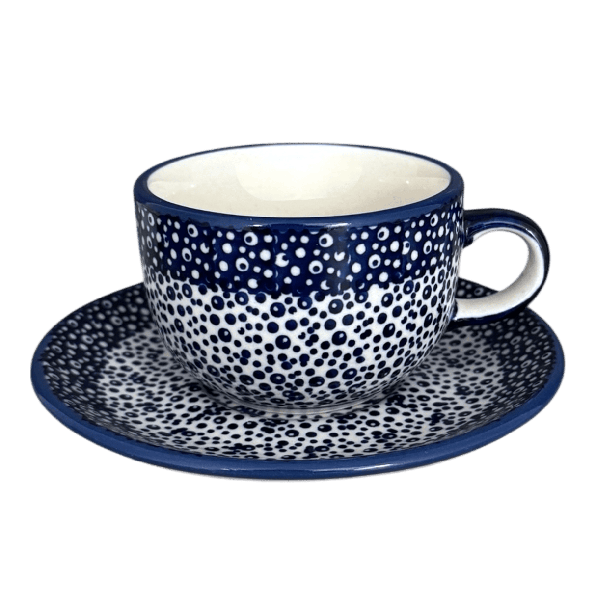 Cup & Saucer, 7 oz in "Sea Foam" by Manufaktura | F043T-MAGM