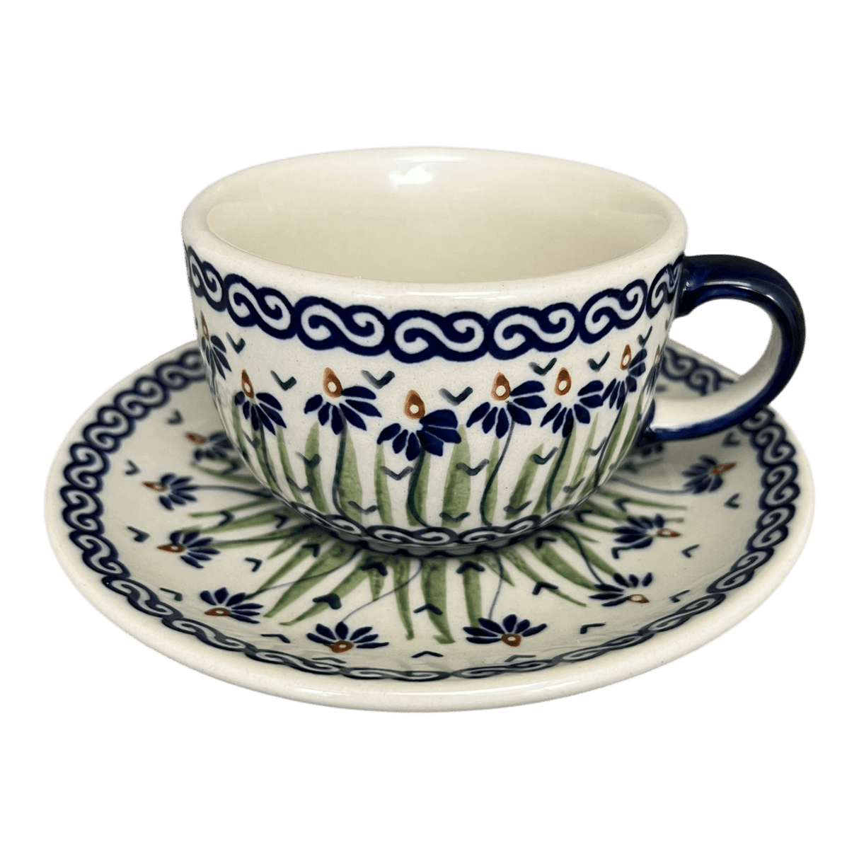 Cup & Saucer, 7 oz in "Riverbank" by Manufaktura | F043T-MC15