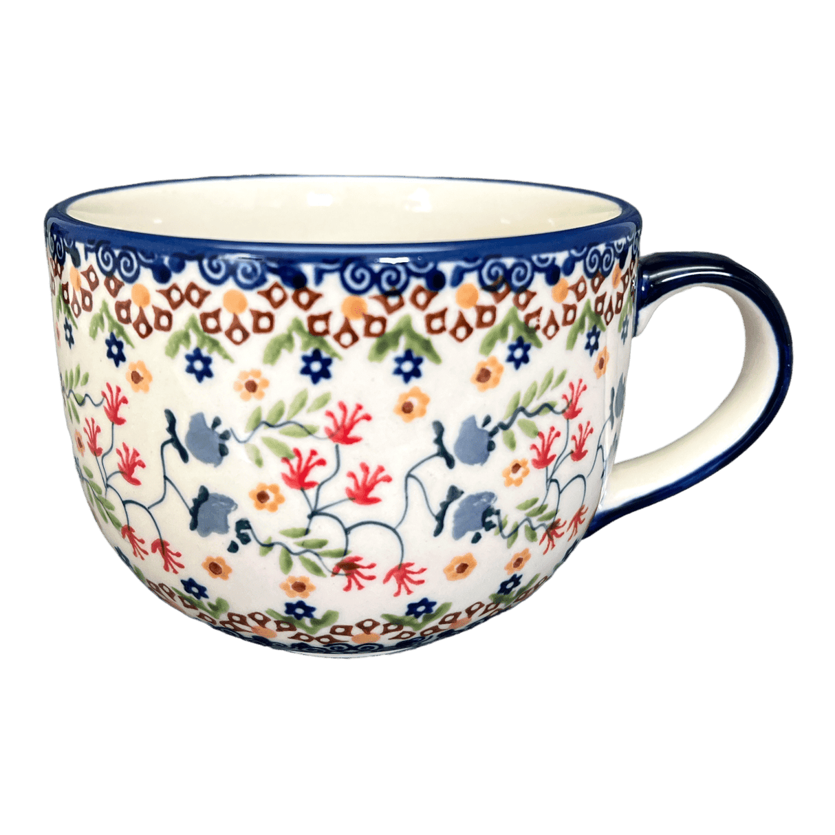 Cup, Latte, 18 oz in "Wildflower Delight" by Manufaktura | F044S-P273