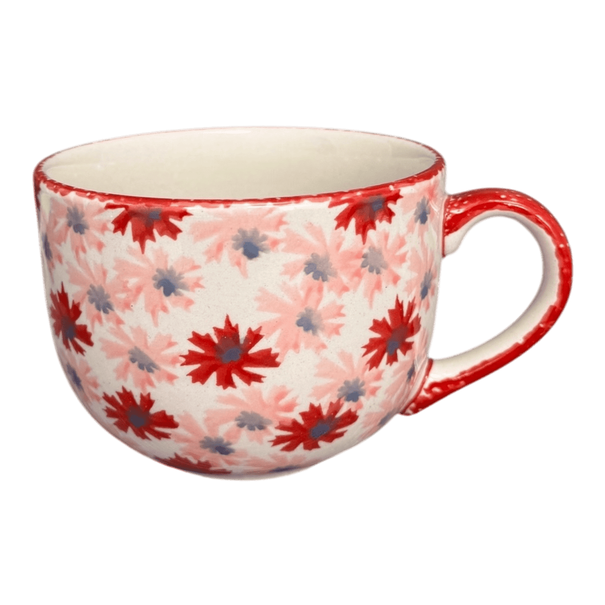 Cup, Latte, 18 oz in "Scarlet Daisy" by Manufaktura | F044U-AS73