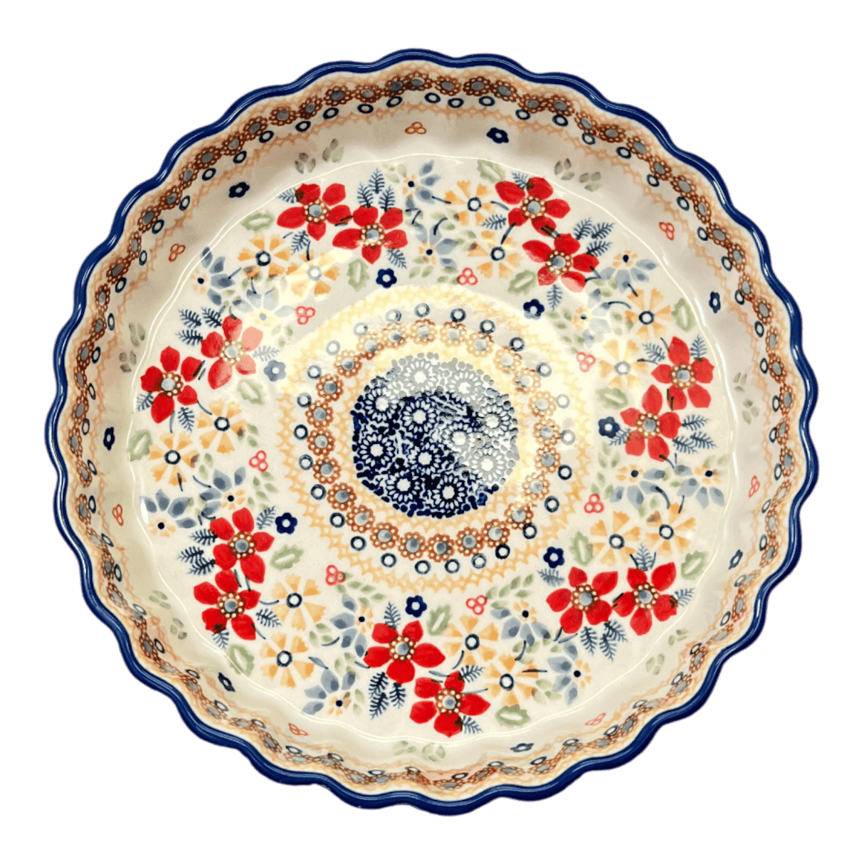 Quiche Dish, Medium 9" in "Ruby Duet" by Manufaktura | F048S-DPLC