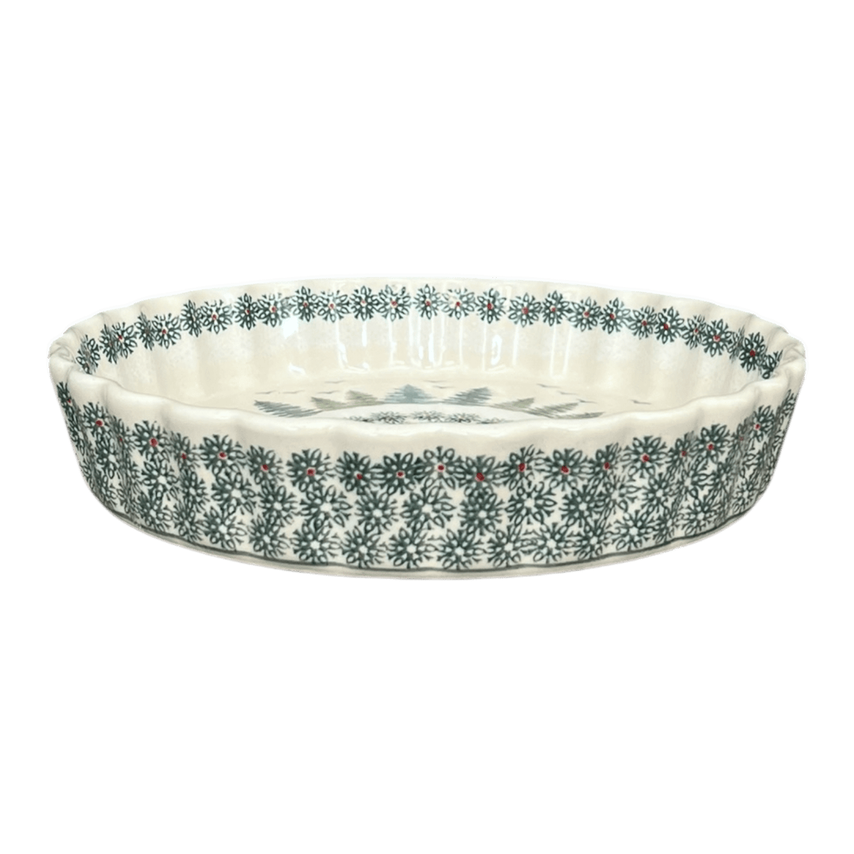 Quiche Dish, Medium 9" in "Pine Forest" by Manufaktura | F048S-PS29