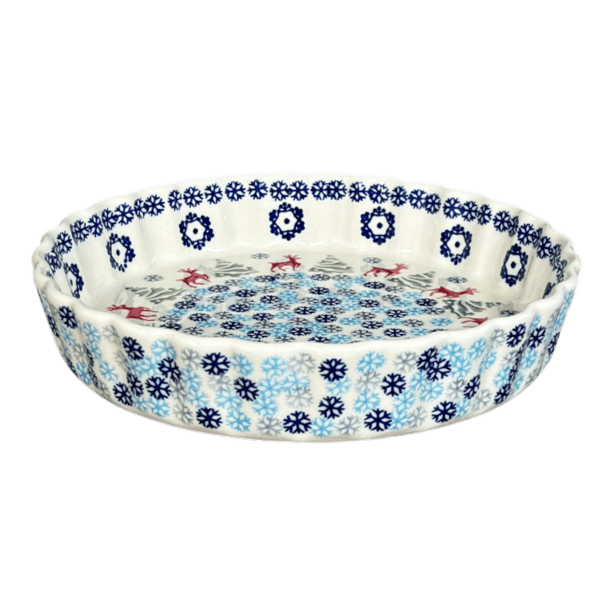 Quiche Dish, Medium 9" in "Reindeer Games" by Manufaktura | F048T-BL07