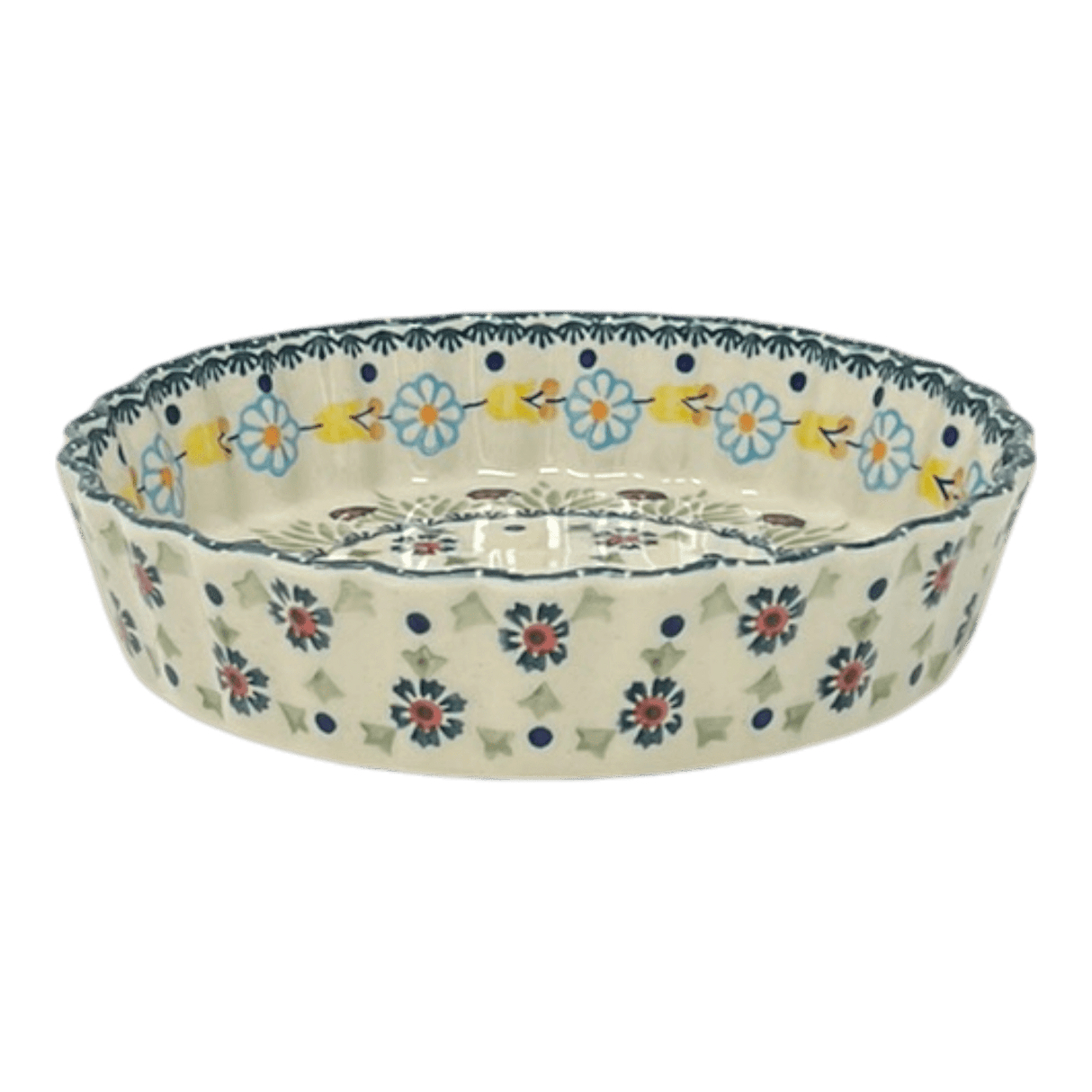 Quiche Dish, Medium 9" in "Lady Bugs" by Manufaktura | F048T-IF45