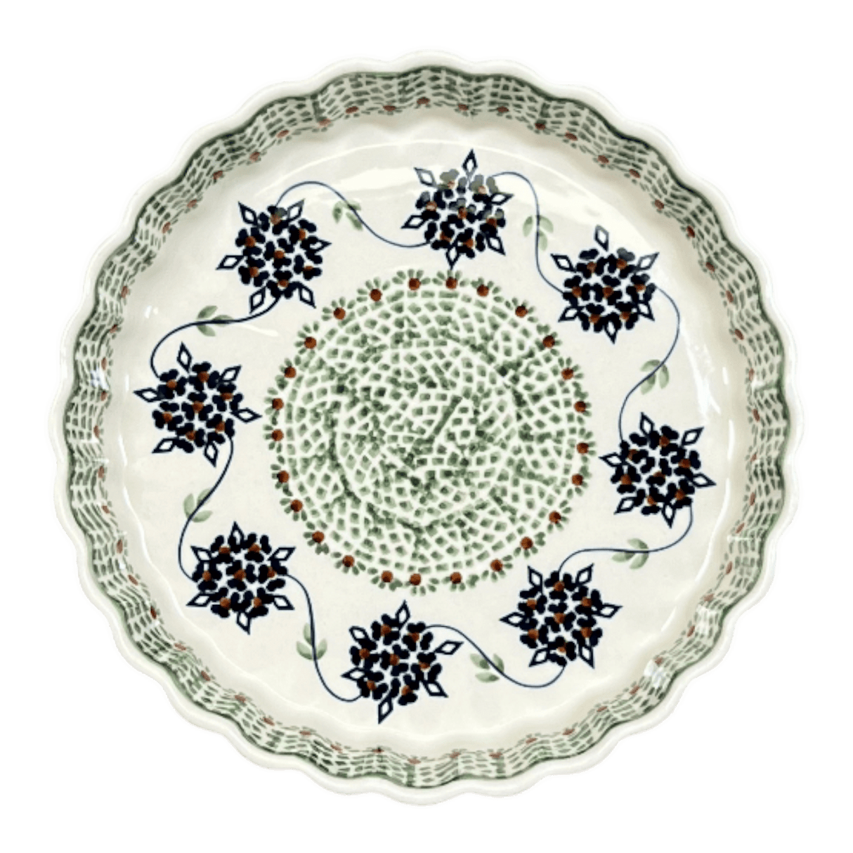 Quiche Dish, Medium 9" in "Wedding Bouquet" by Manufaktura | F048T-MGB