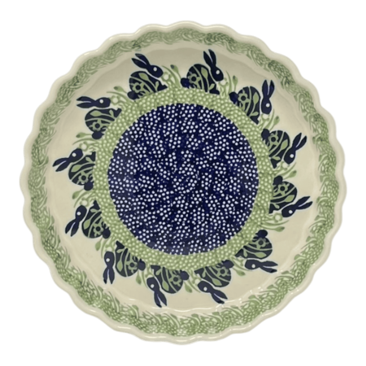 Quiche Dish, Medium 9" in "Bunny Love" by Manufaktura | F048T-P324