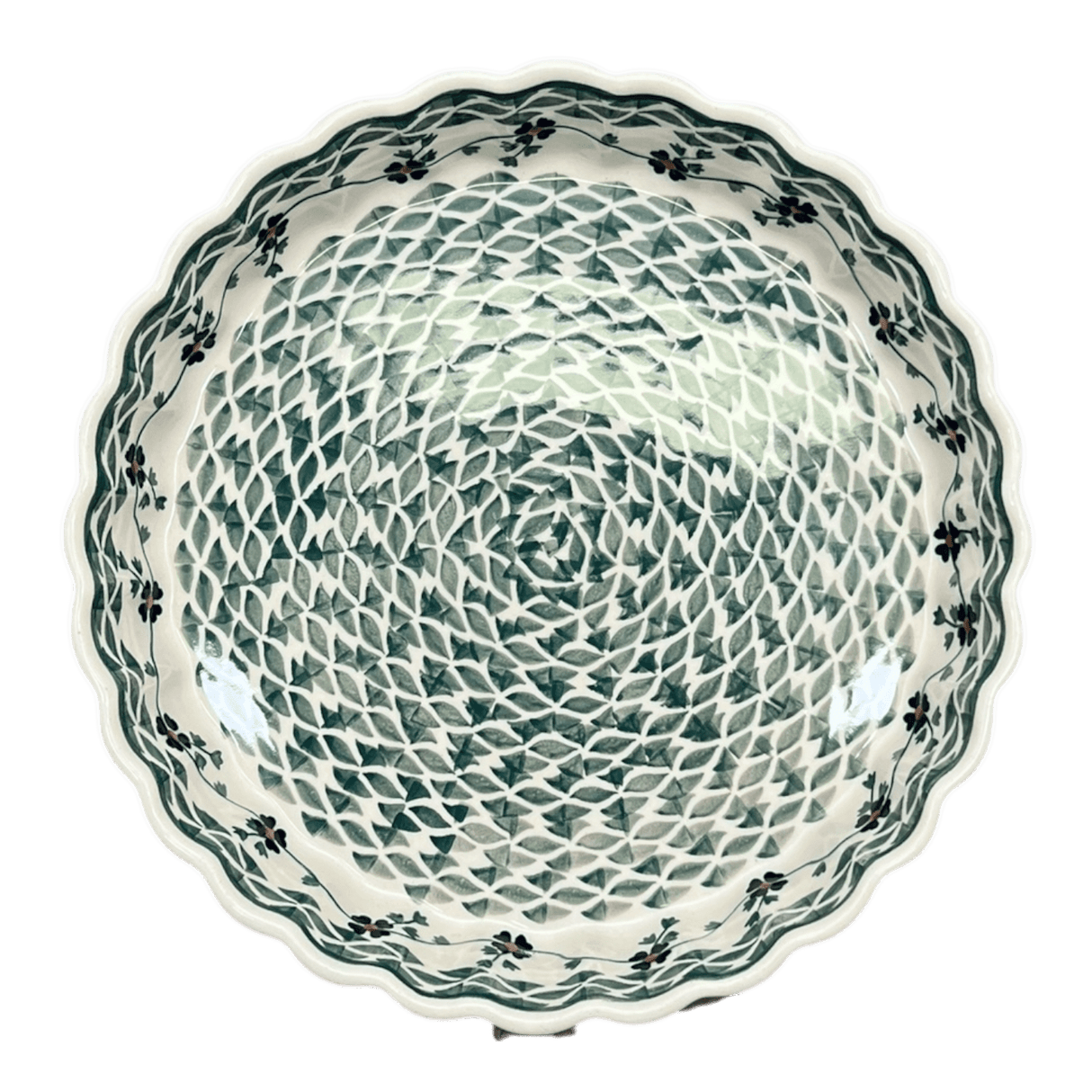 Quiche Dish, Medium 9" in "Woven Pansies" by Manufaktura | F048T-RV