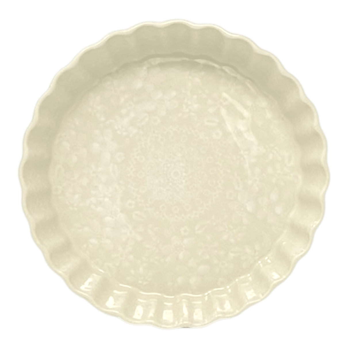 Quiche Dish, Round, 7.5" Small in "Duet in Lace" by Manufaktura | F055S-SB02