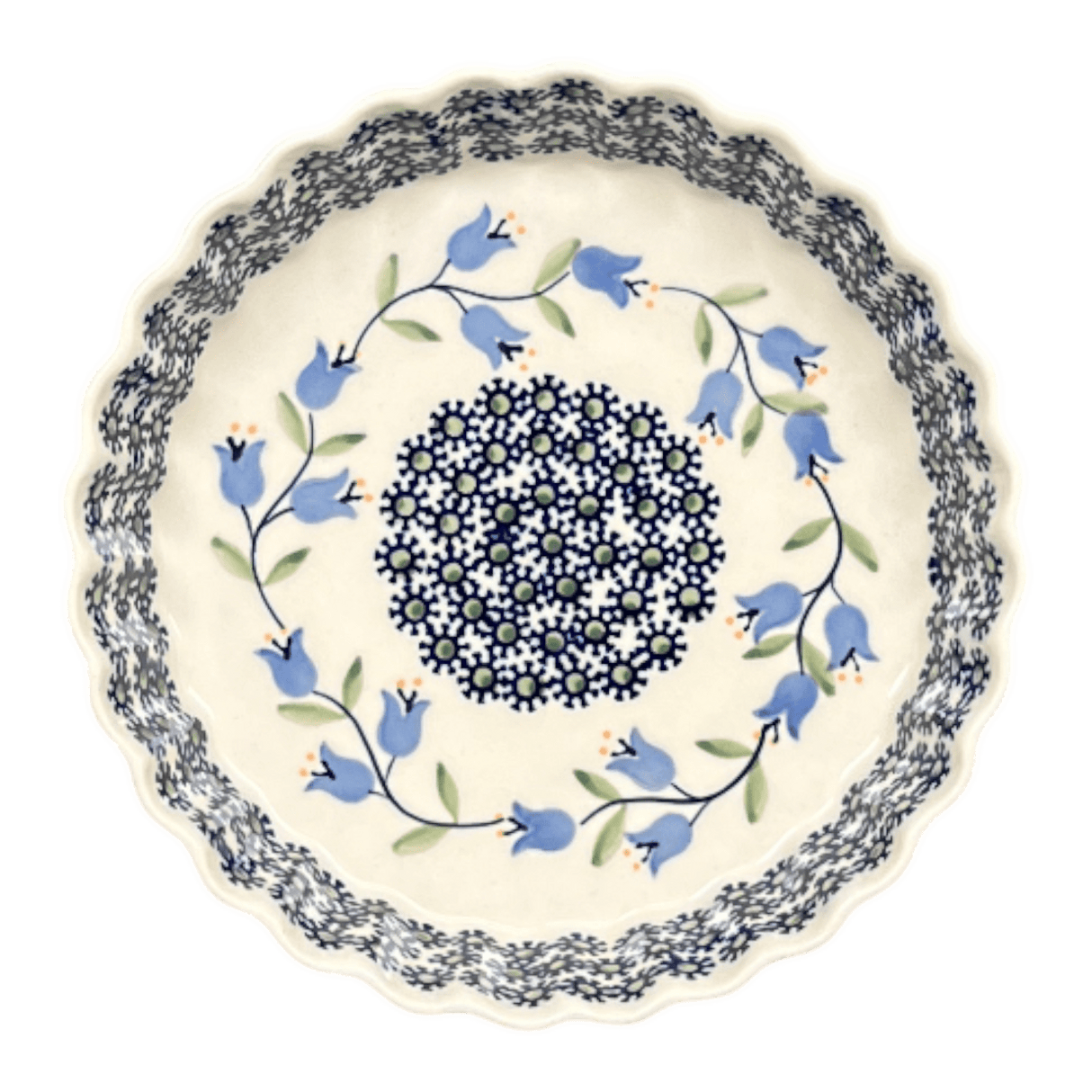 Quiche Dish, Round, 7.5" Small in "Lily of the Valley" by Manufaktura | F055T-ASD