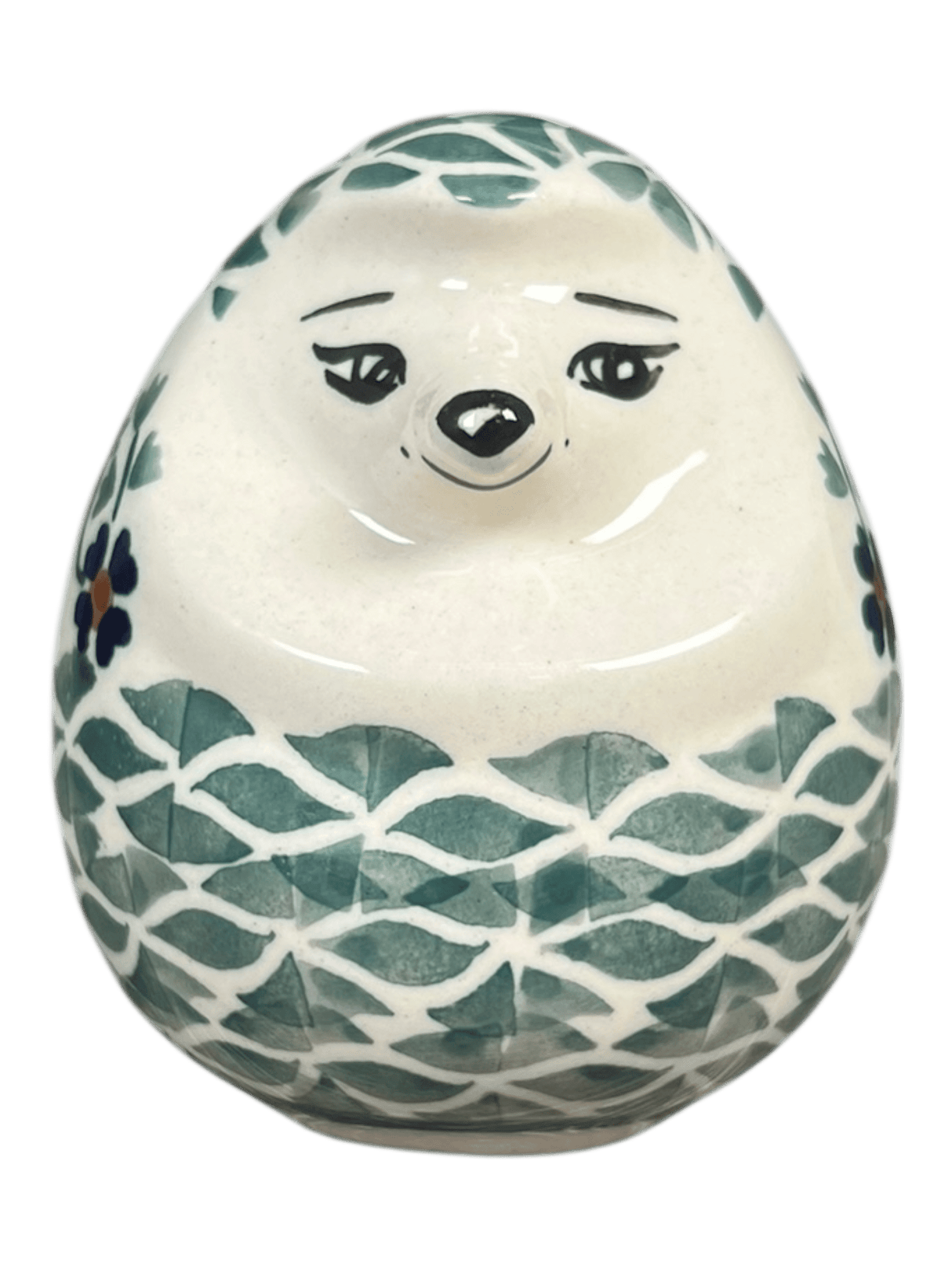 Figurine, Hedgehog, 3.5" in "Woven Pansies" by Manufaktura | F083T-RV