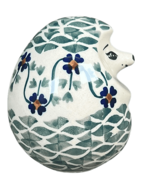 Figurine, Hedgehog, 3.5" in "Woven Pansies" by Manufaktura | F083T-RV