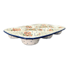 Polish Pottery Muffin Pan (Autumn Harvest) | F093S-LB at PolishPotteryOutlet.com