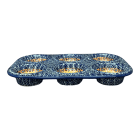 Polish Pottery Muffin Pan (Butterfly Bliss) | F093S-WK73 Additional Image at PolishPotteryOutlet.com