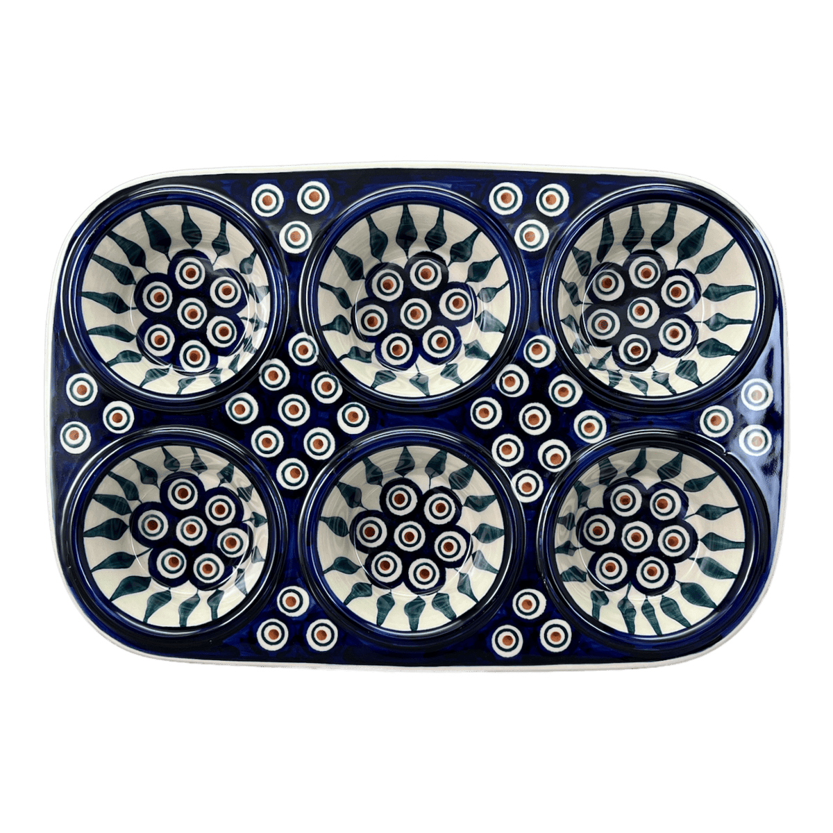 Muffin Pan, 8.5" x 12.5" in "Peacock" by Manufaktura | F093T-54