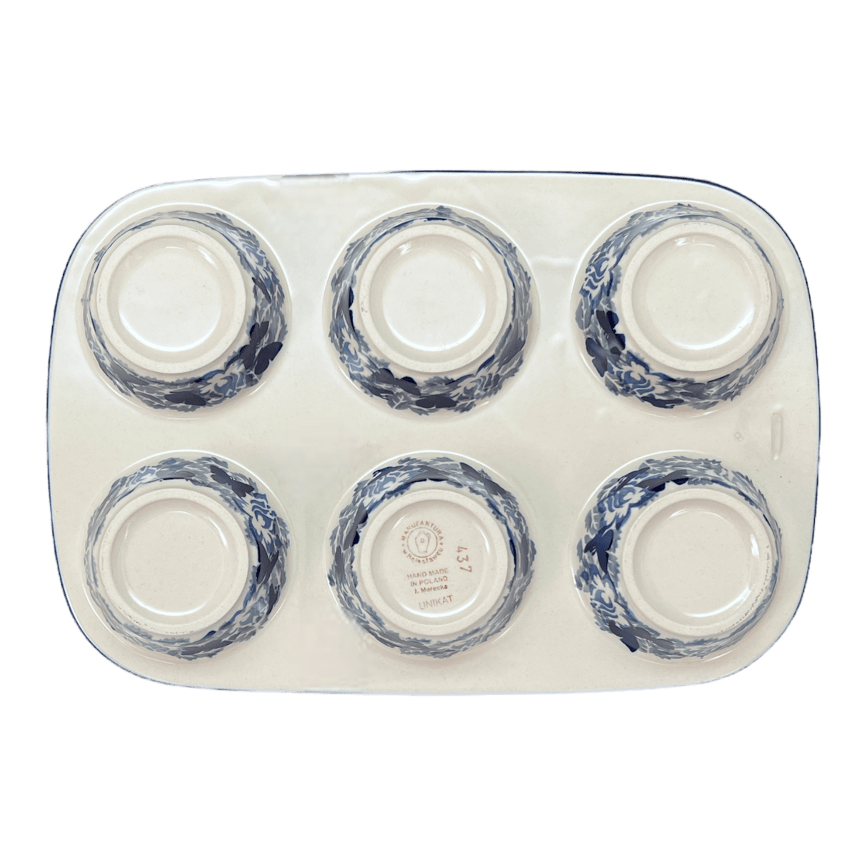 Muffin Pan, 8.5" x 12.5" in "Dusty Blue Butterflies" by Manufaktura | F093U-AS56