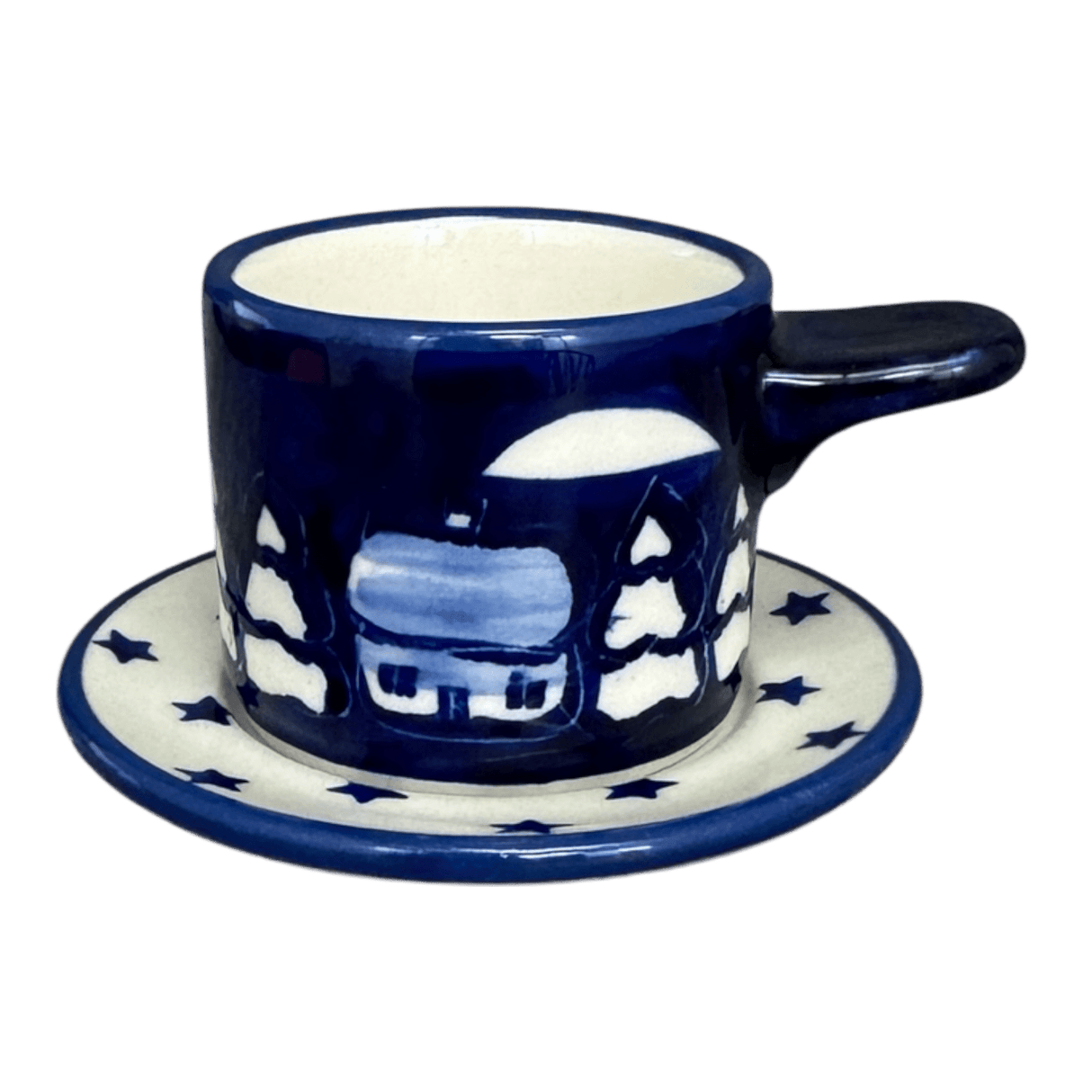 Espresso Cup with Saucer, 2 oz in "Winter's Eve" by Manufaktura | F113S-IBZ