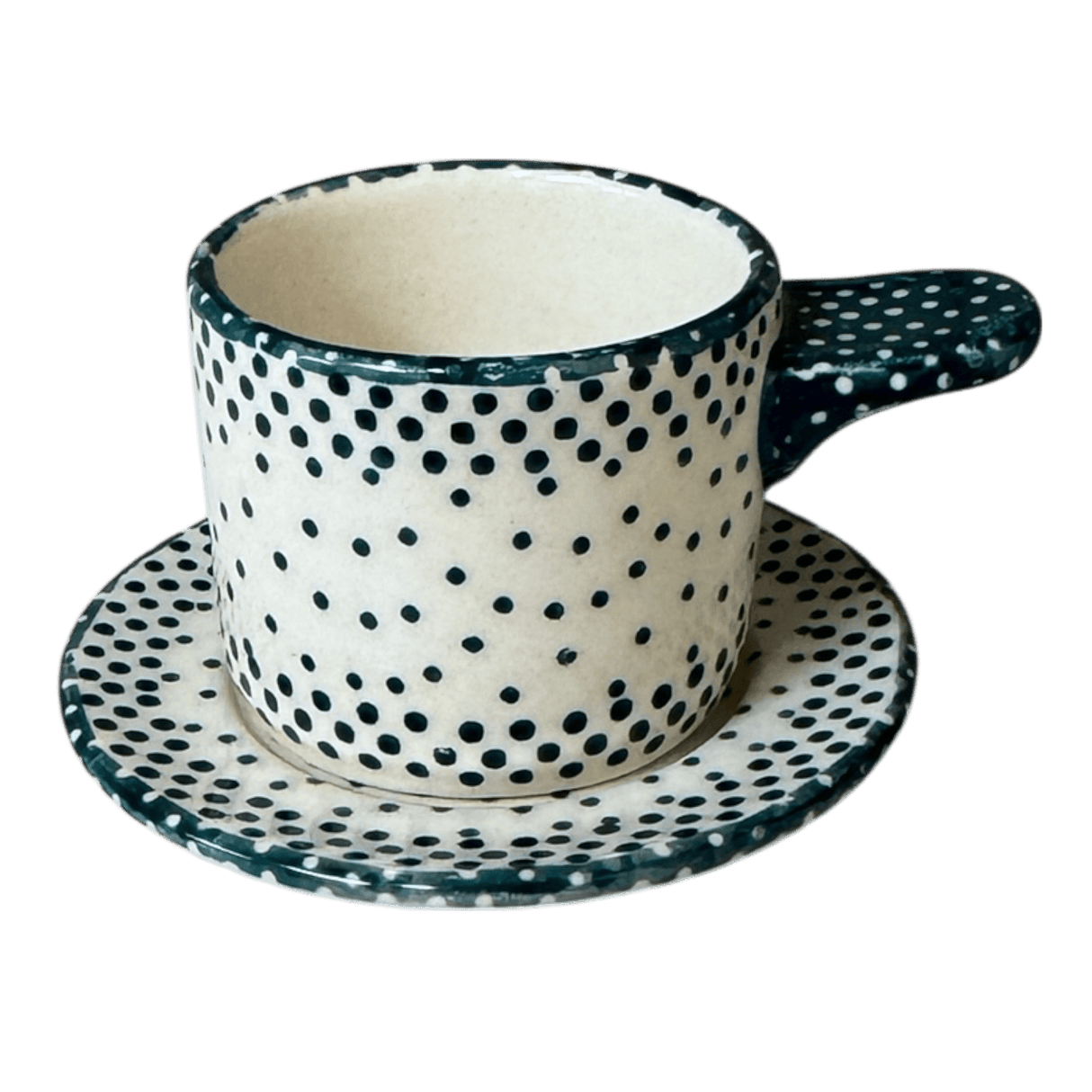 Espresso Cup with Saucer, 2 oz in "Misty Green" by Manufaktura | F113U-61Z