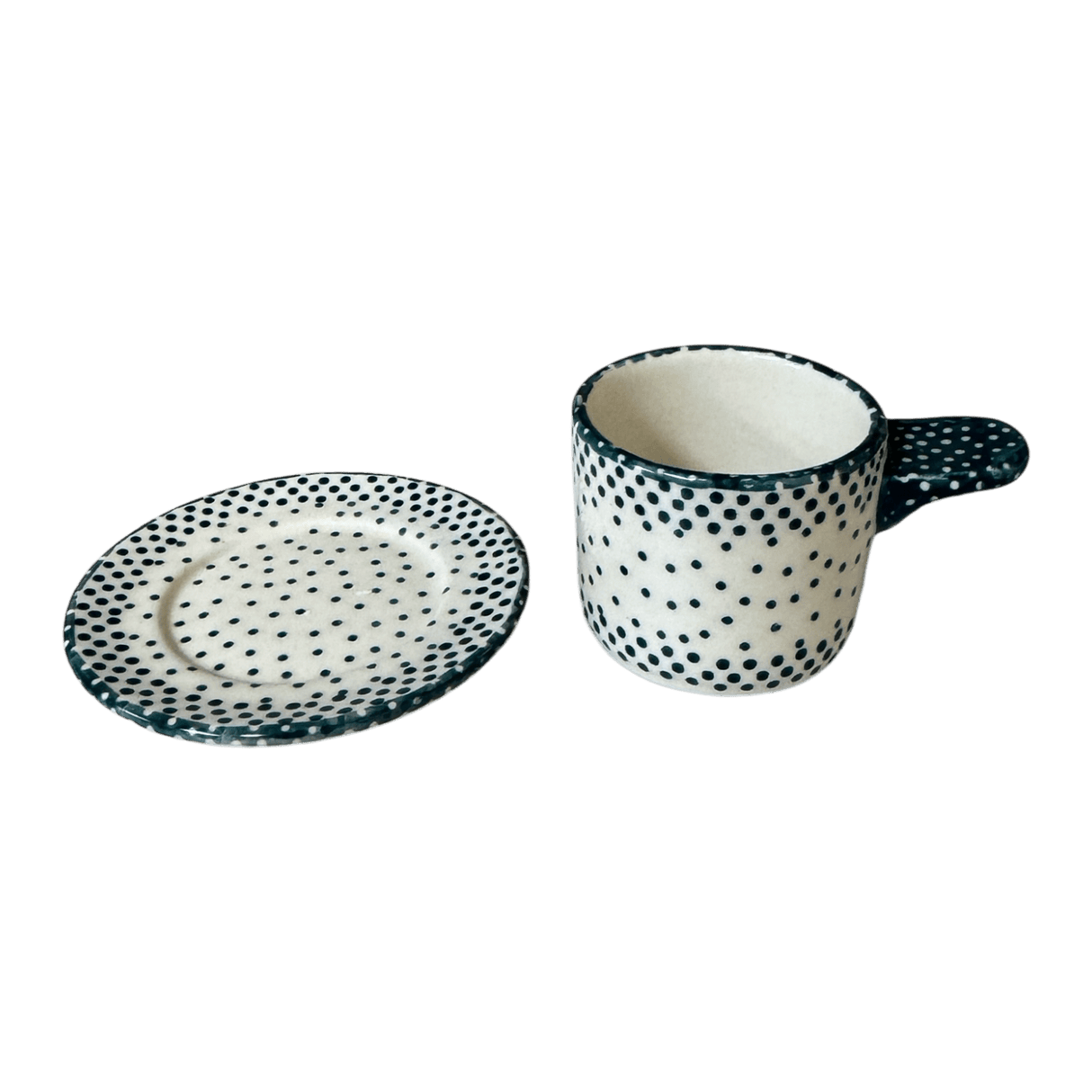 Espresso Cup with Saucer, 2 oz in "Misty Green" by Manufaktura | F113U-61Z