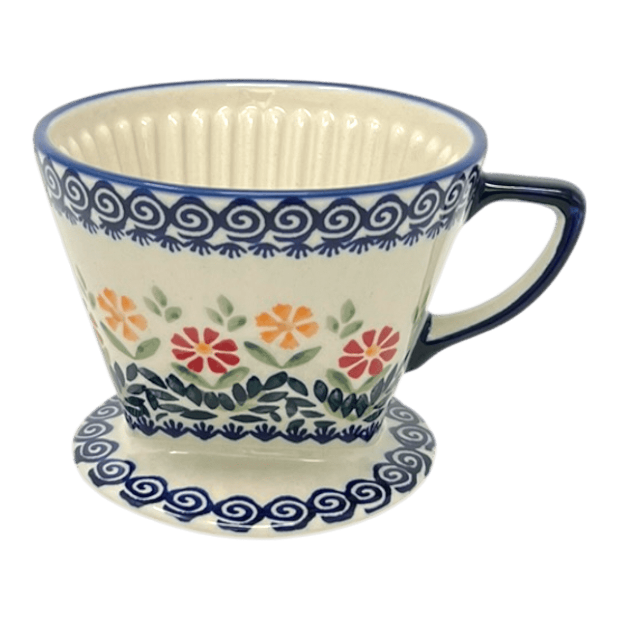 Pour Over, Coffee Dripper, 4.25" in "Flower Power" by Manufaktura | F127T-JS14