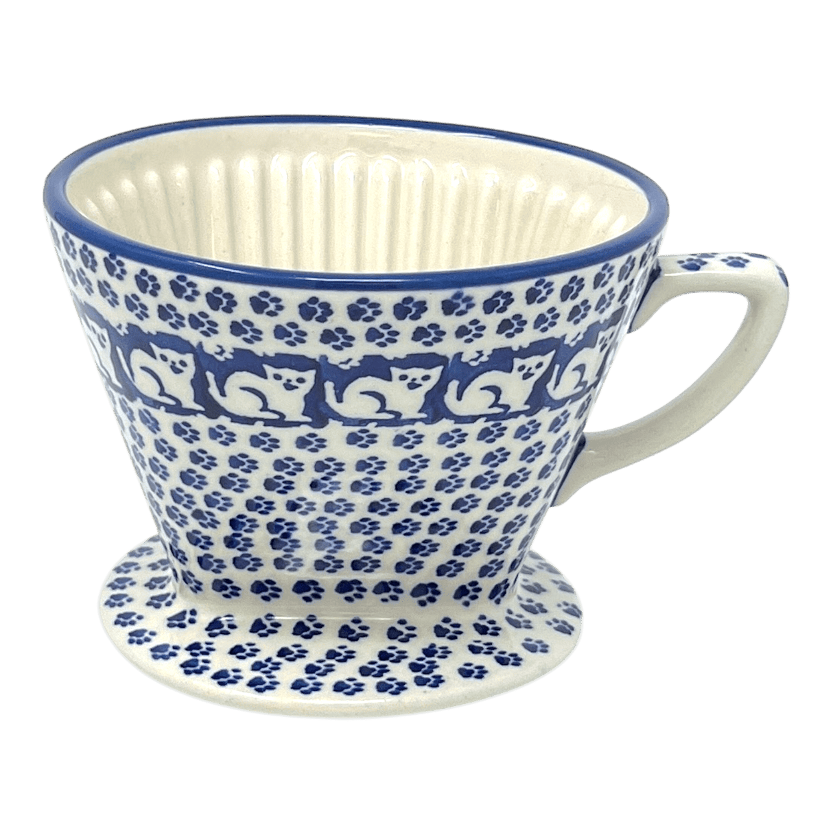 Pour Over, Coffee Dripper, 4.25" in "Kitty Cat Path" by Manufaktura | F127T-KOT6