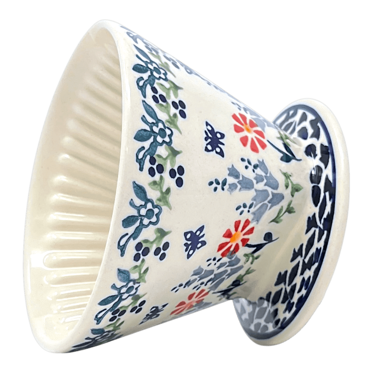 Pour Over, Coffee Dripper, 4.25" in "Butterfly Blossoms" by Manufaktura | F127T-MM02