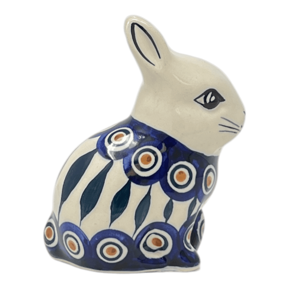 Figurine, Bunny, 4.25" in "Peacock" by Manufaktura | F140T-54