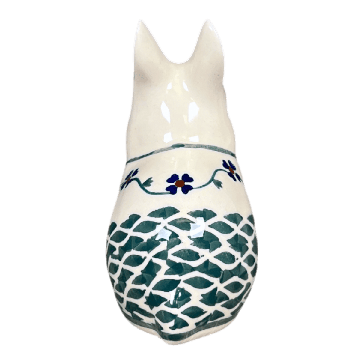 Figurine, Bunny, 4.25" in "Woven Pansies" by Manufaktura | F140T-RV