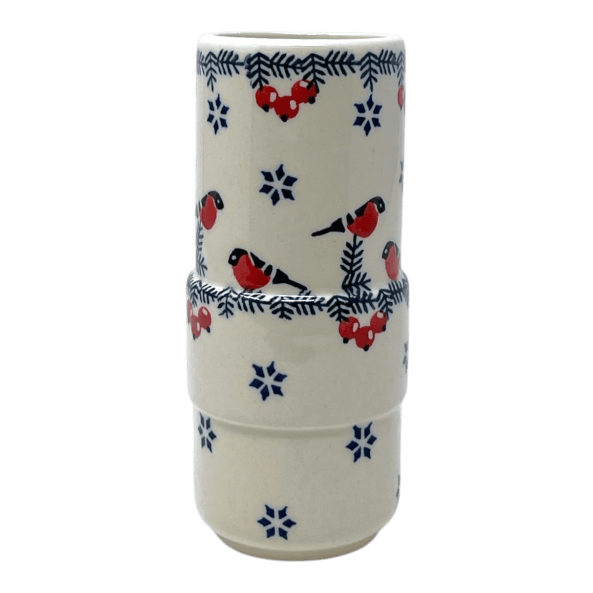 Vase, Slim, 5.5" in "Red Bird" by Manufaktura | F141T-GILE