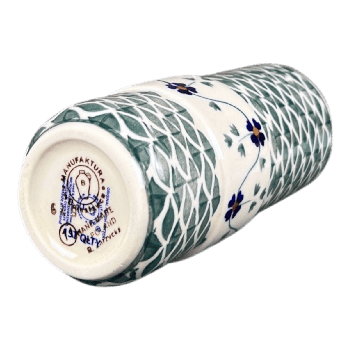 Vase, Slim, 5.5" in "Woven Pansies" by Manufaktura | F141T-RV