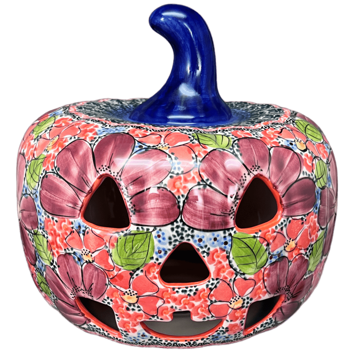 Luminary, Pumpkin, 8" in "Maroon Daisy" by Galia | GAD28D-AF
