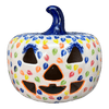 Polish Pottery Jack-O-Lantern Luminary (Rainbow Leaves) | GAD28D-PL1 at PolishPotteryOutlet.com