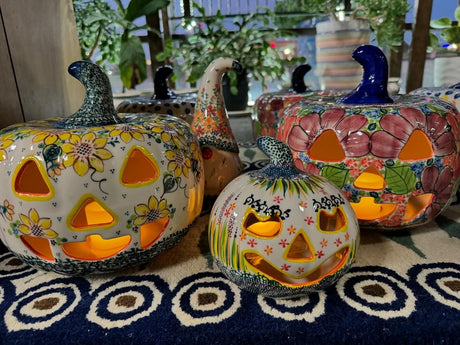 Luminary, Pumpkin, 5.75" in "Sunflower Party" by Galia | GAD33-ASZ1