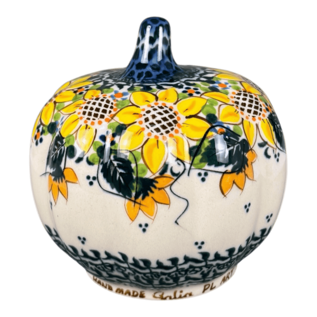 Decorative Pumpkin, 4" in "Sunflower Party" by Galia | GAD44-ASZ1