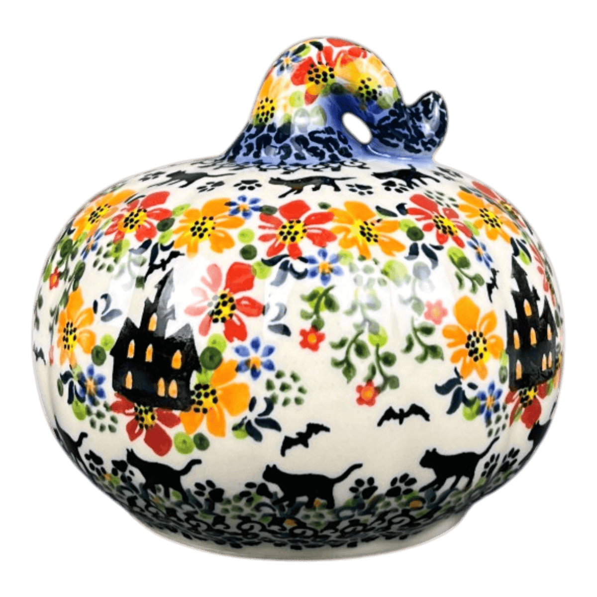 Luminary, Pumpkin, 4.5" in "Black Cat Crossing" by Galia | GAD45D-AH2
