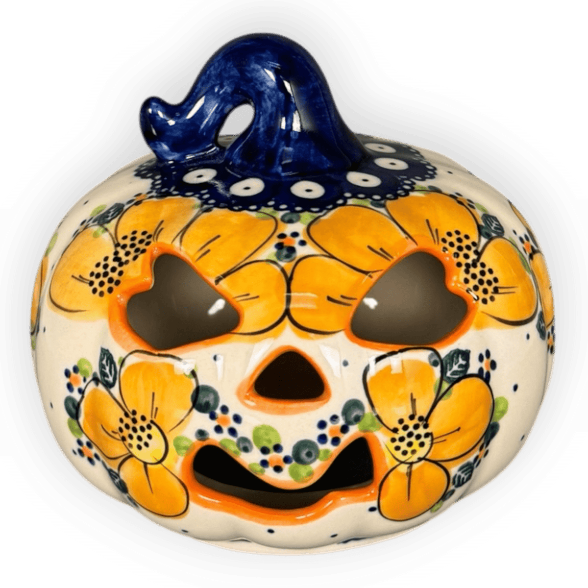 Luminary, Pumpkin, 4.5" in "Orange Daisy Dot" by Galia | GAD45D-UPK1