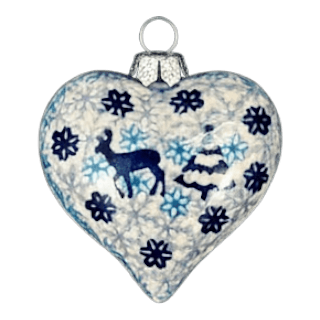 Ornament, Heart, 2.5" in "Snowy Night" by Galia | GB07-PCH2