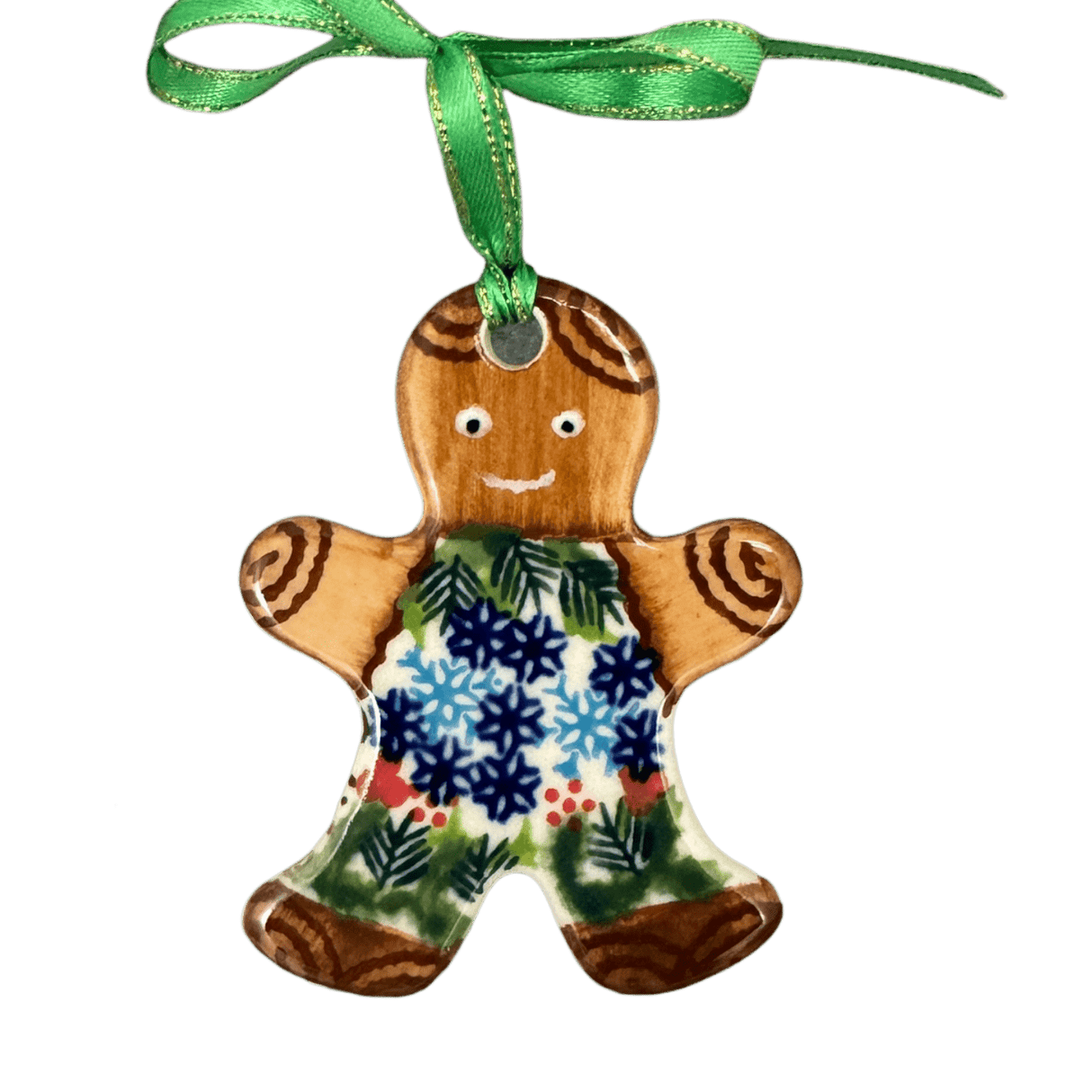 Ornament, Gingerbread Boy, 3.5" in "Winter Wreath" by Galia | GB16-PCH3