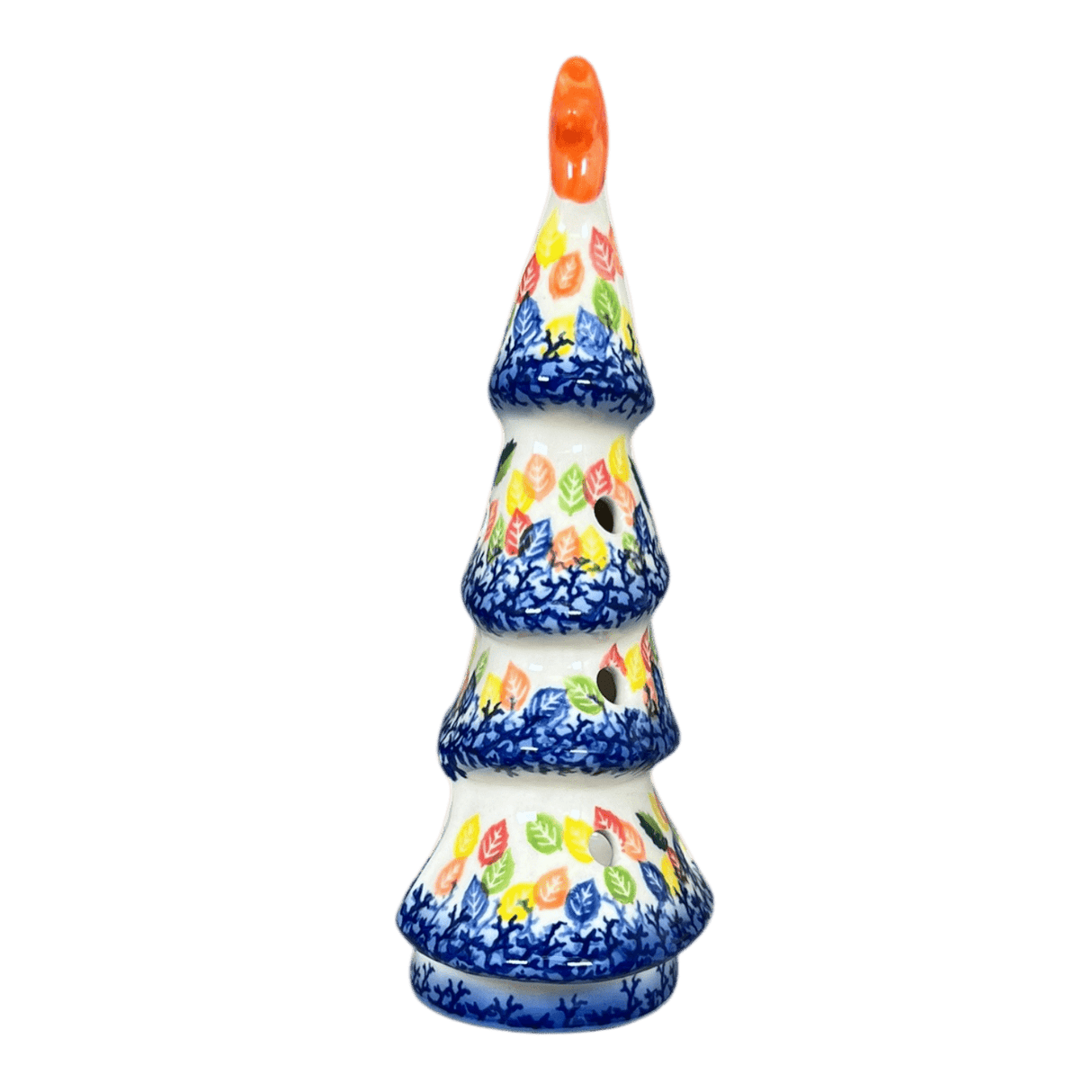 Luminary, Skinny Christmas Tree, 7.5" in "Rainbow Leaves" by Galia | GCH04-PL1