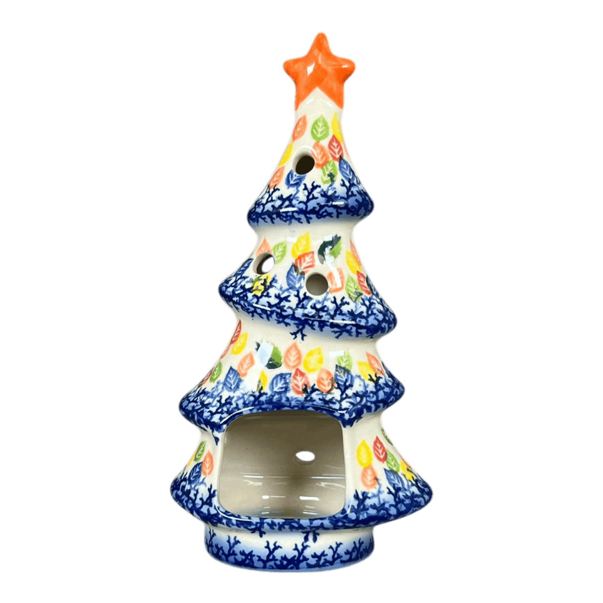 Luminary, Skinny Christmas Tree, 7.5" in "Rainbow Leaves" by Galia | GCH04-PL1